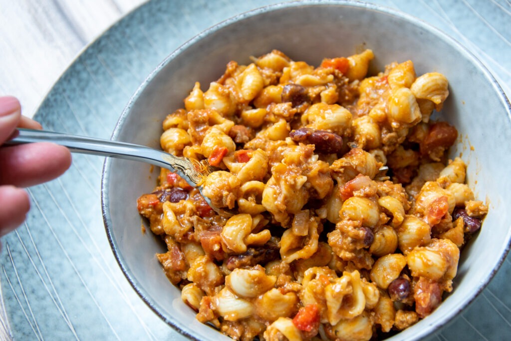 one pot recipe, chili Mac