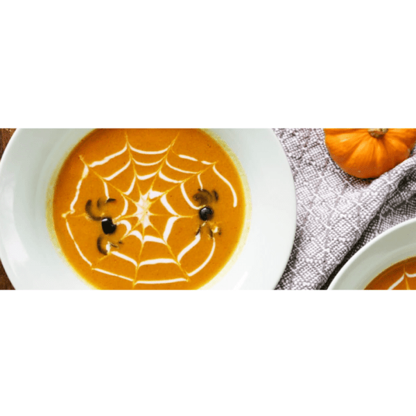 spider pumpkin soup